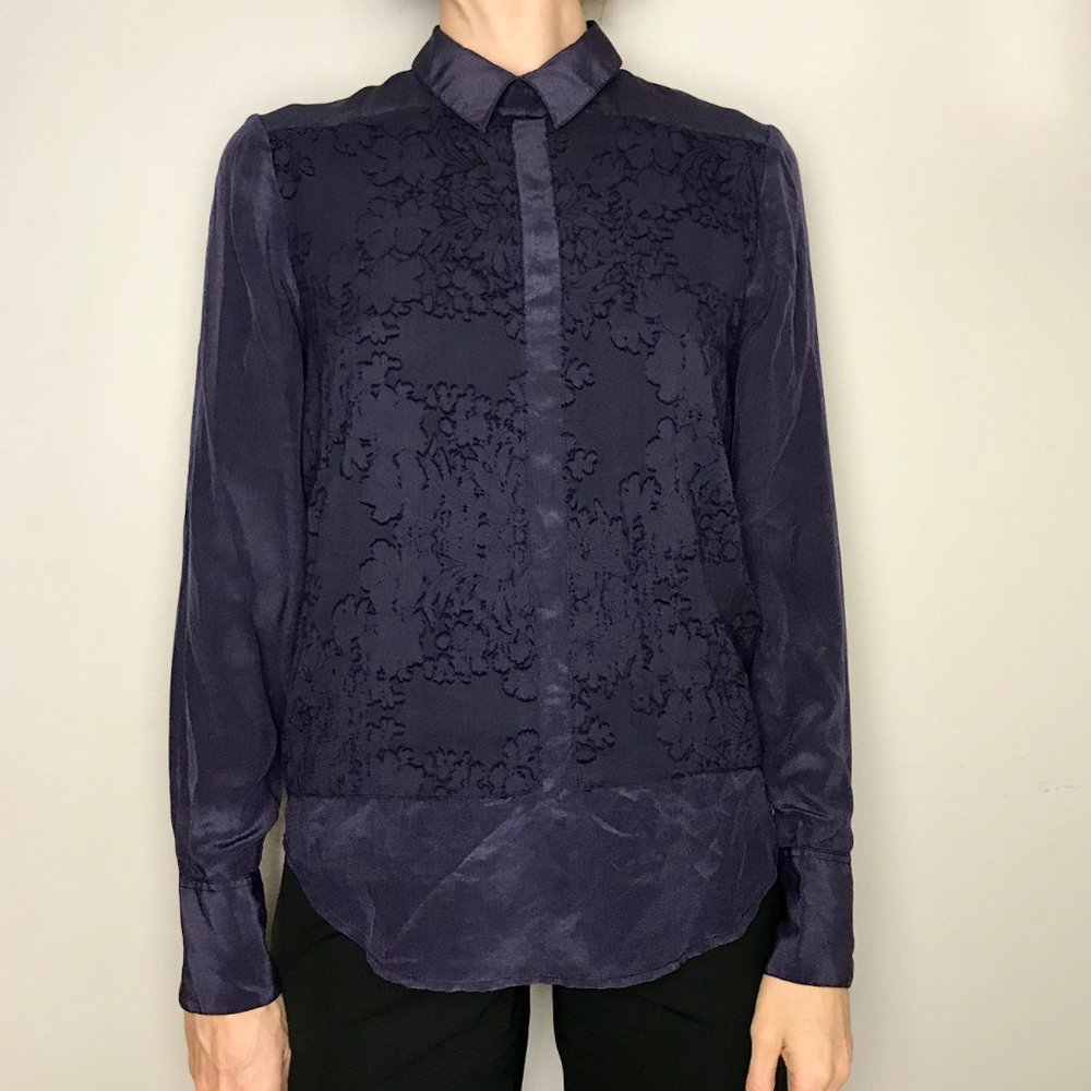 Maurie + Eve open back silk blouse